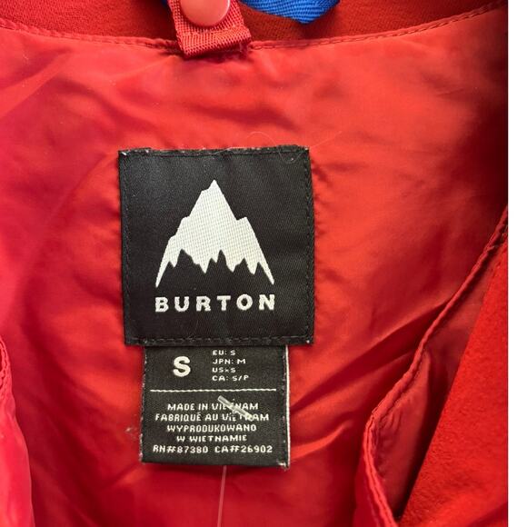 Burton Women's Red Insulated Jacket Size S #53541 - Picture 3 of 3